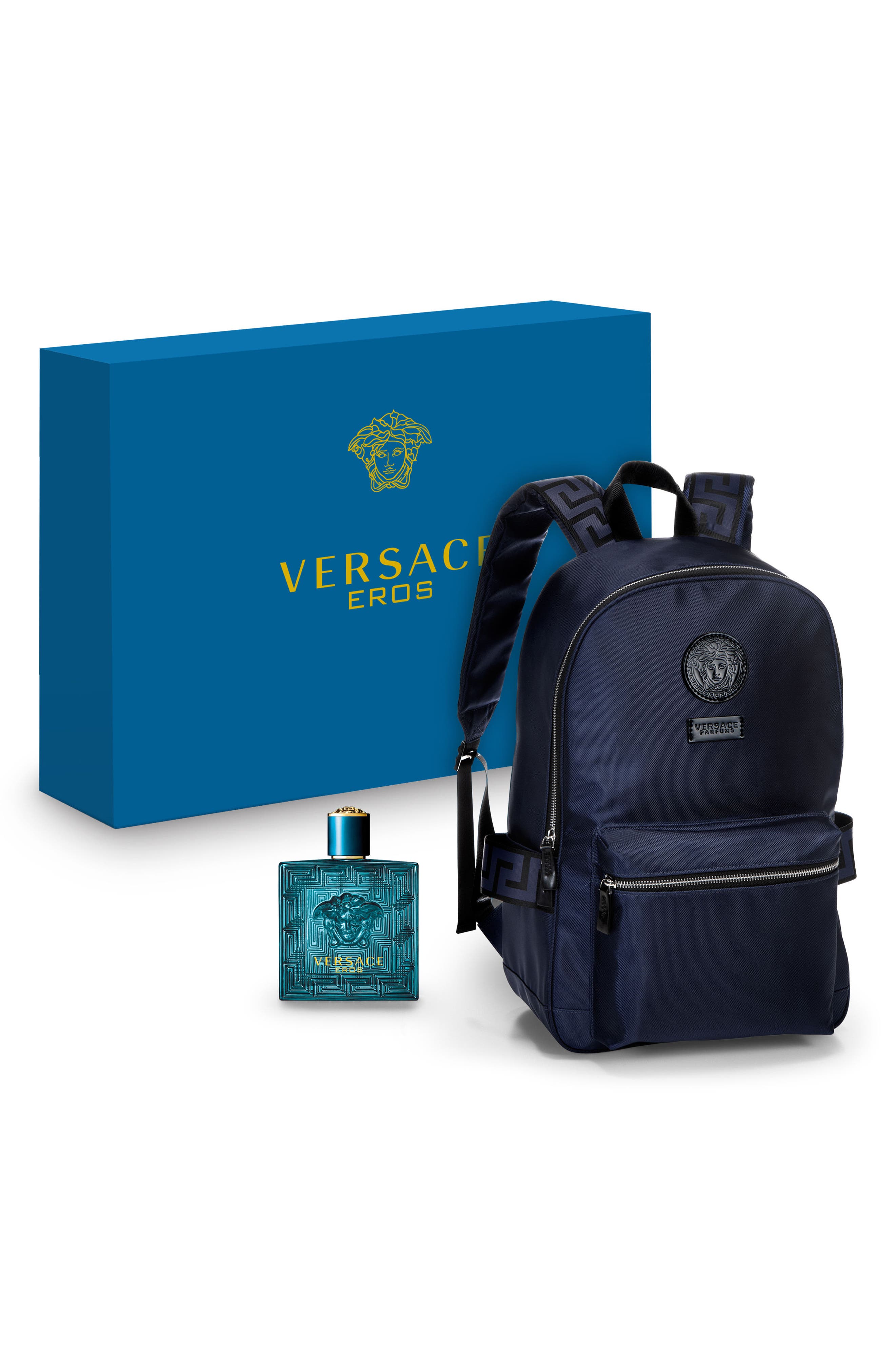 versace eros gift set with backpack