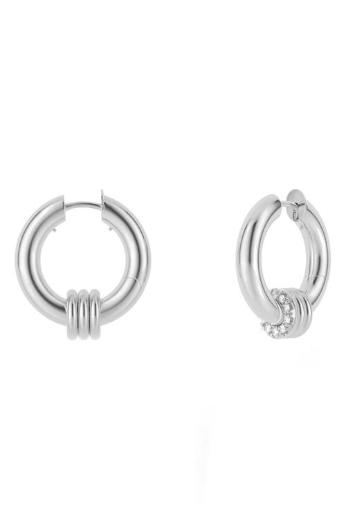 Spinelli Kilcollin Ursa Minor Pavé Diamond Huggie Hoop Earrings in White Gold at Nordstrom