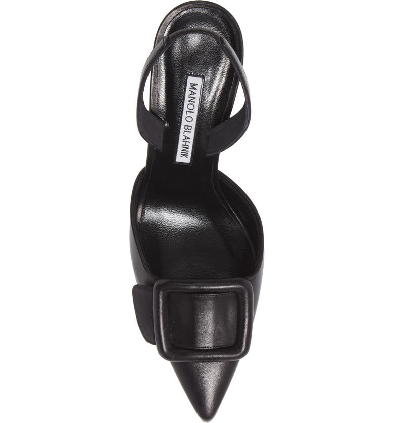 Manolo Blahnik Maysli Buckle Slingback Pointed Toe Pump (Women) | Nordstrom