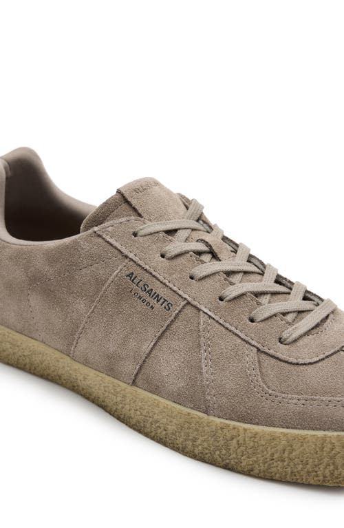 Shop Allsaints Jaimee Low Top Suede Sneaker In Sand/taupe Brown