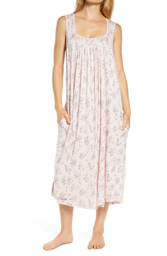PAPINELLE IGGY FLORAL PRINT PLEATED NIGHTGOWN