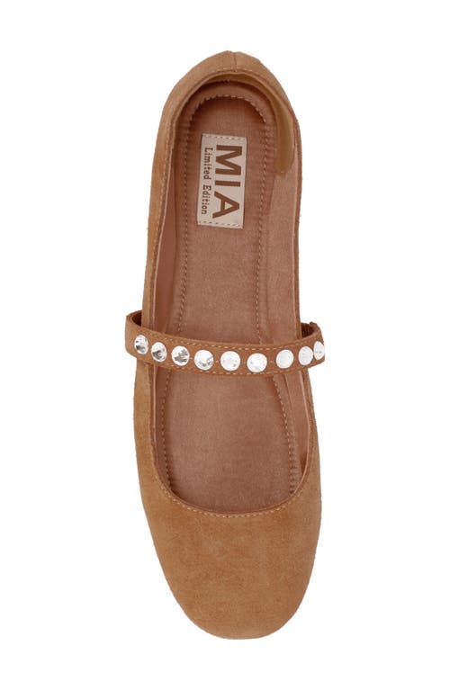 Shop Mia Limited Edition Karolin Mary Jane Flat In Tan