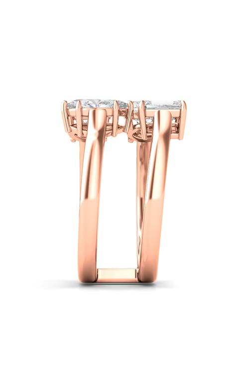 Hautecarat Fancy Four-stone Lab Created Diamond Ring In 18k Rg