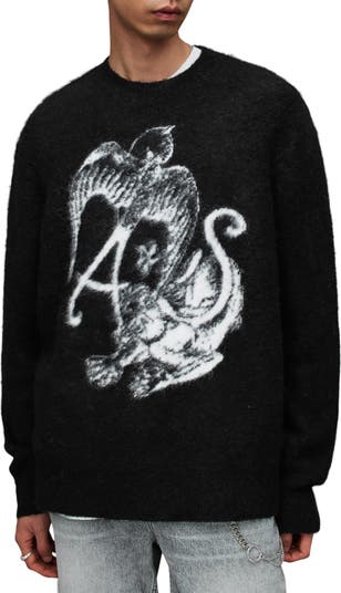 AllSaints Wilder Intarsia Crewneck Sweater Nordstrom