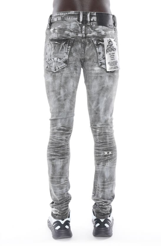 Cult Of Individuality Punk Distressed Super Skinny Jeans In Sheetrock