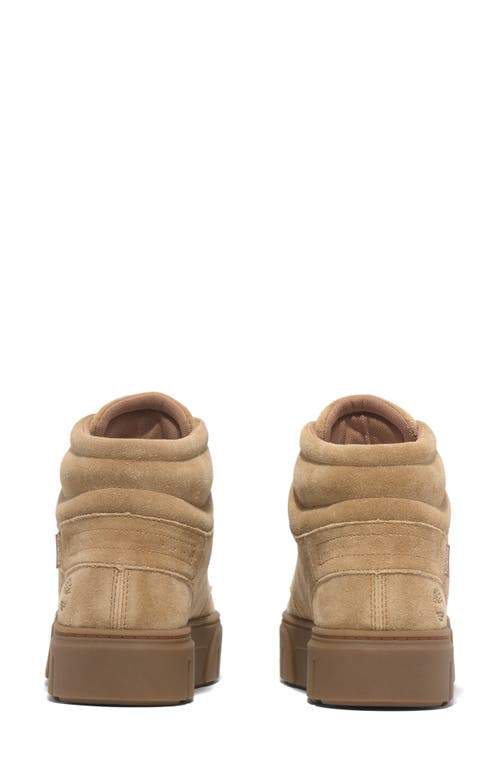 Timberland Laurel High Top Platform Sneaker In Medium Beige Suede