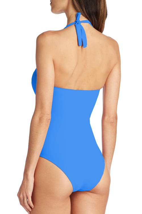 Shop Valimare Sicily Bow-style One-piece Swimsuit In Blue