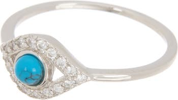 Evil Eye Mini Turquoise Ring  Evil eye ring, Turquoise ring, Eye ring
