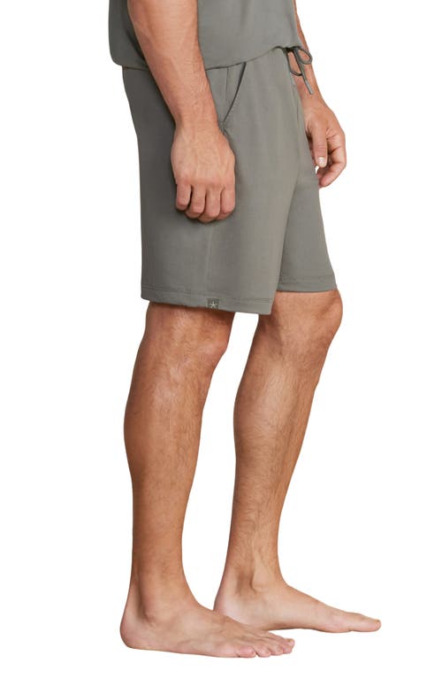 Shop Barefoot Dreams Butterchic Knit Heavy Shorts In Olive Branch