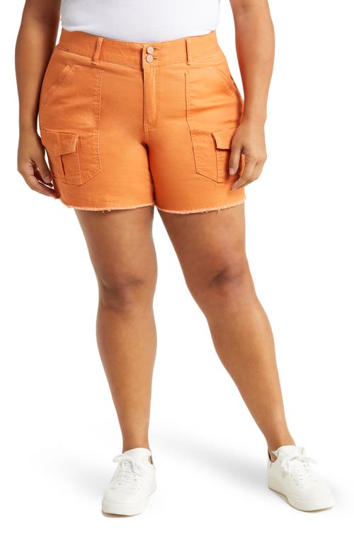 Wit & Wisdom 'Ab'Solution High Waist Frayed Hem Cargo Shorts Roasted Carrot at Nordstrom,