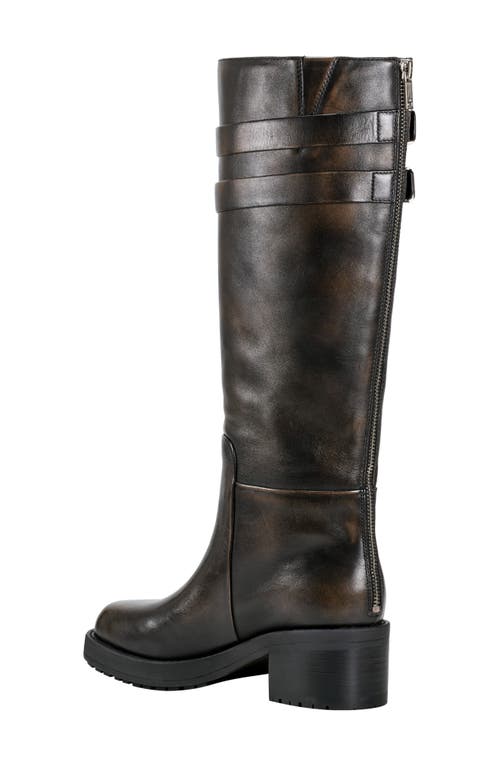 Shop Marc Fisher Ltd Dariya Knee High Riding Boot In Dark Brown