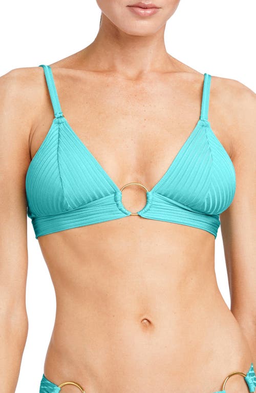 Robin Piccone Yasmine Triangle Bikini Top in Aqua Teal