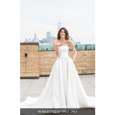 Ines By Ines Di Santo Madi Beaded Strapless Wedding Dress, Size - Ivory
