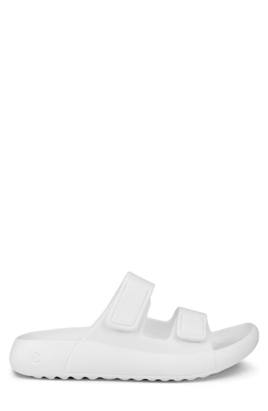 Shop Ecco Cozmo E Water Resistant Slide Sandal In Bright White