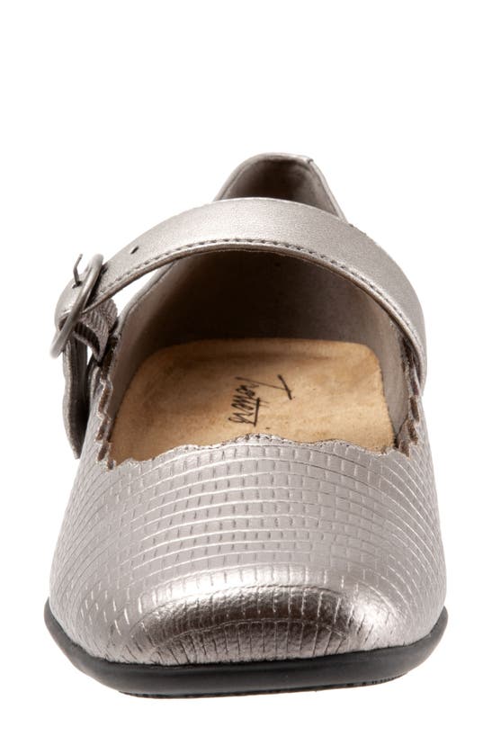 Shop Trotters Sugar Mary Jane Flat In Pewter