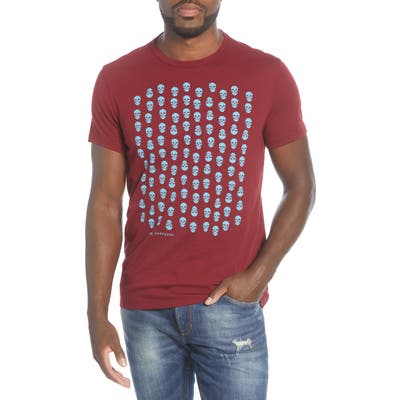 John Varvatos Star Usa Skull Rows T-Shirt, Red