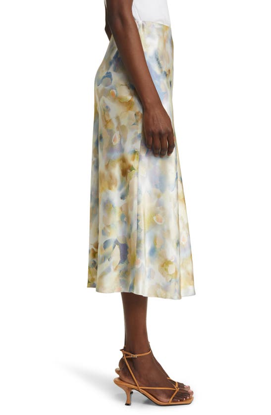 Shop Rails Anya Satin Midi Skirt In Diffused Blossom