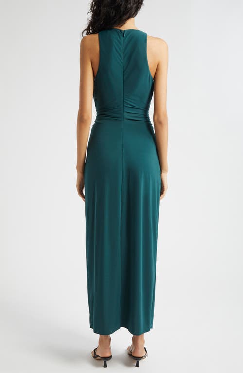 Shop Cinq À Sept Andie Side Tie Dress In Green Onyx