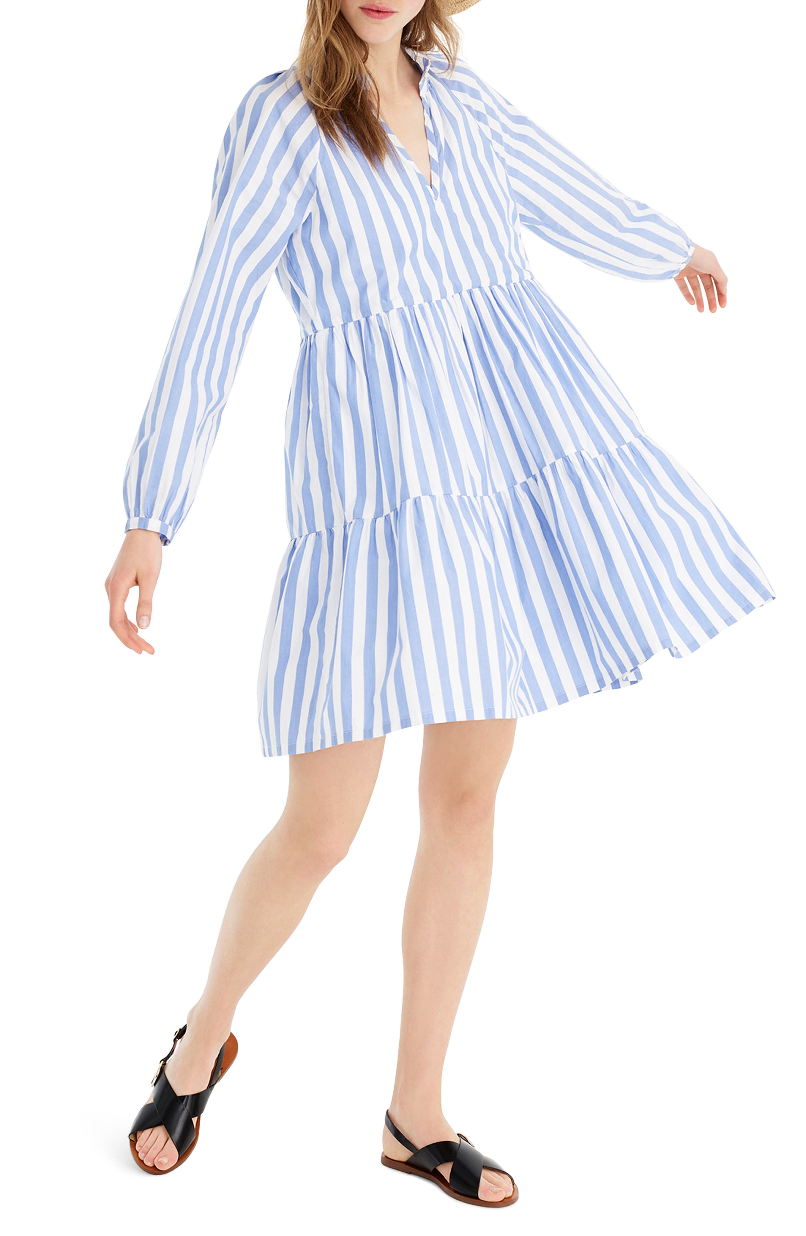 j crew tiered popover dress