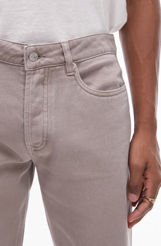 Shop Topman Straight Leg Jeans In Light Grey