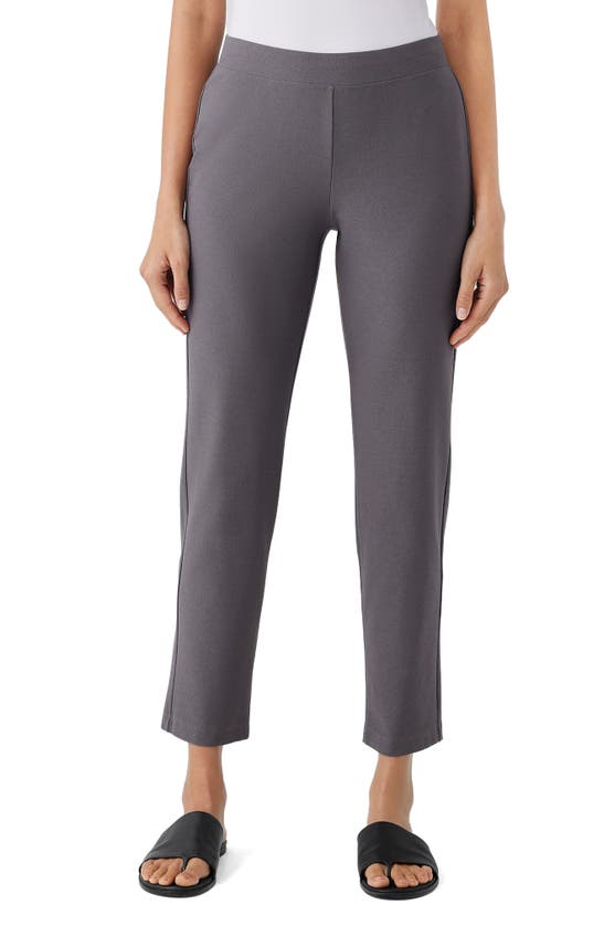 EILEEN FISHER EILEEN FISHER SLIM ANKLE STRETCH CREPE PANTS