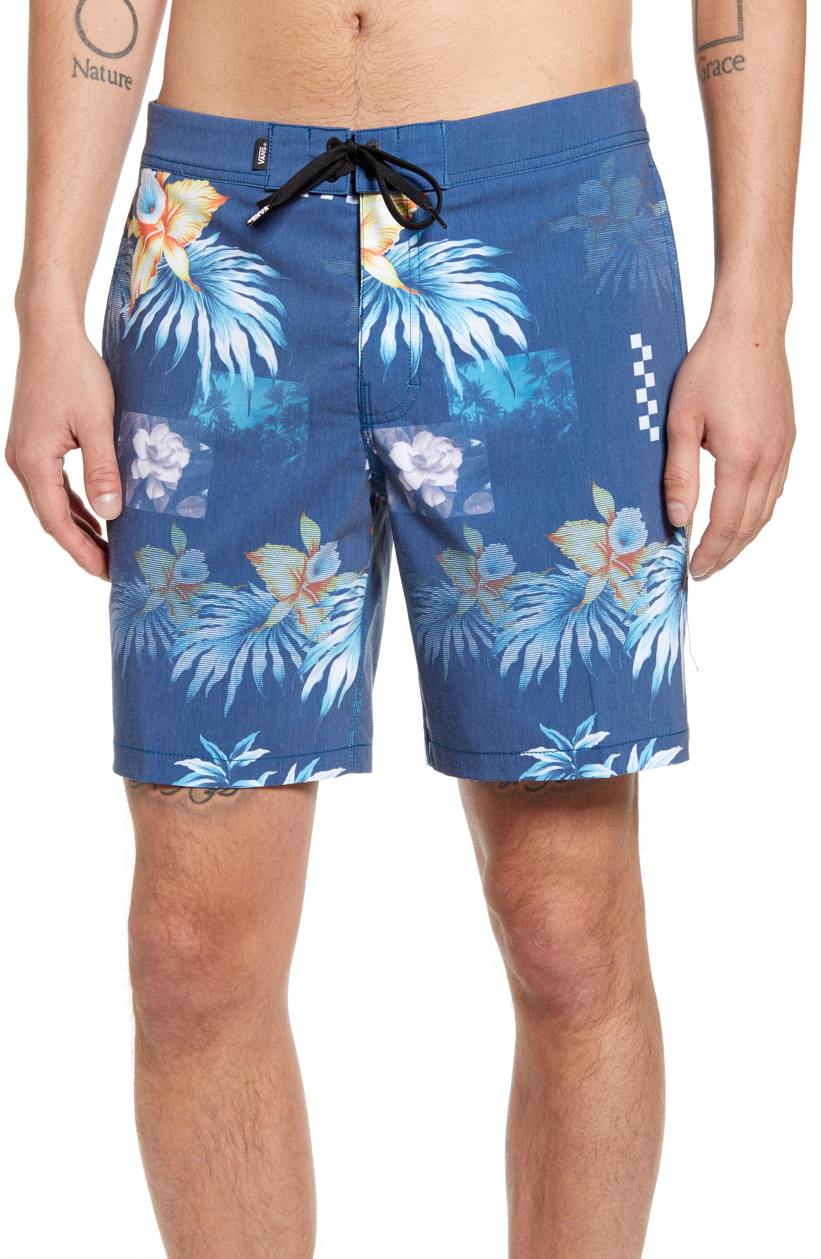 Vans Fountain Valley Floral Board Shorts, Black