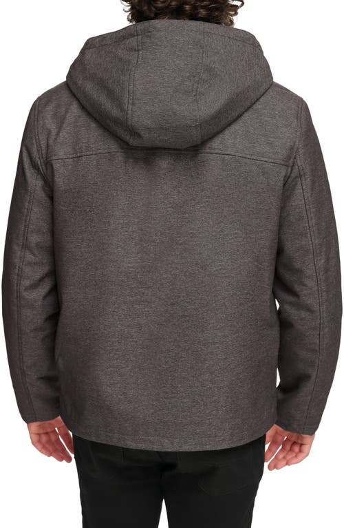 Levi's® Softshell Hooded Jacket With Faux Fur Lining In Graphite
