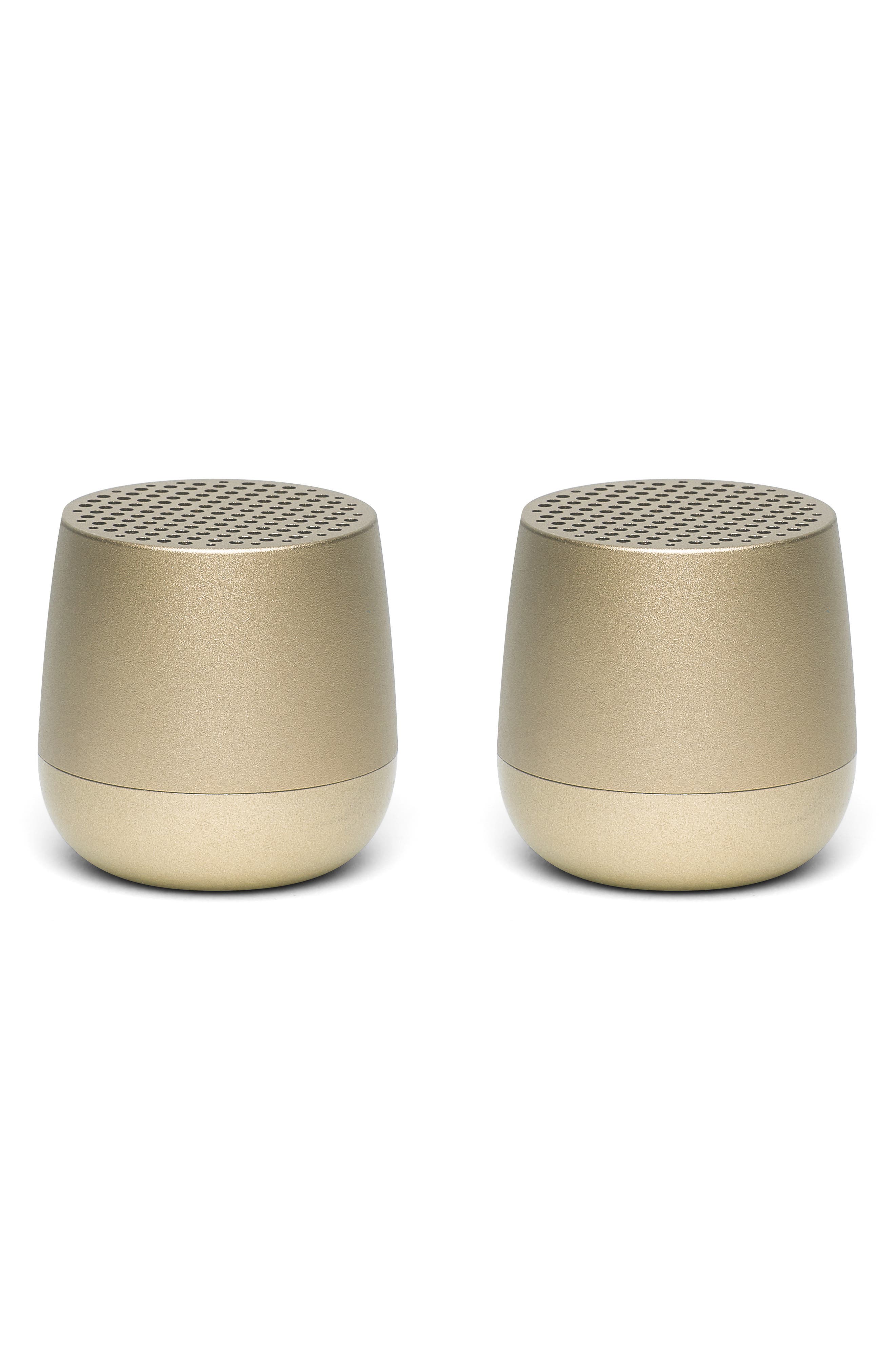 Lexon Mino Plus 2-pack Bluetooth® Speakers In Alu Light Gold