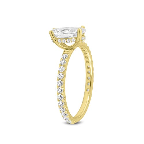 Luvmyjewelry Eliana 14k Yellow Gold Oval Lab Grown Diamond Hidden Halo Engagement Ring In 14k Yellow Gold