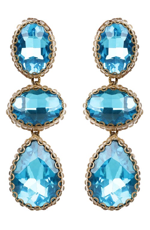 Deepa Gurnani Hadlee Drop Earrings in Aqua at Nordstrom