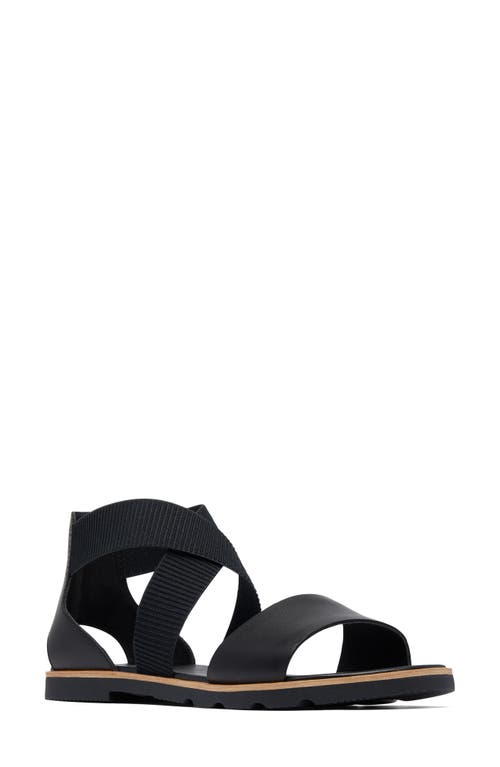 Sorel Ella Iii Sandal In Black/black