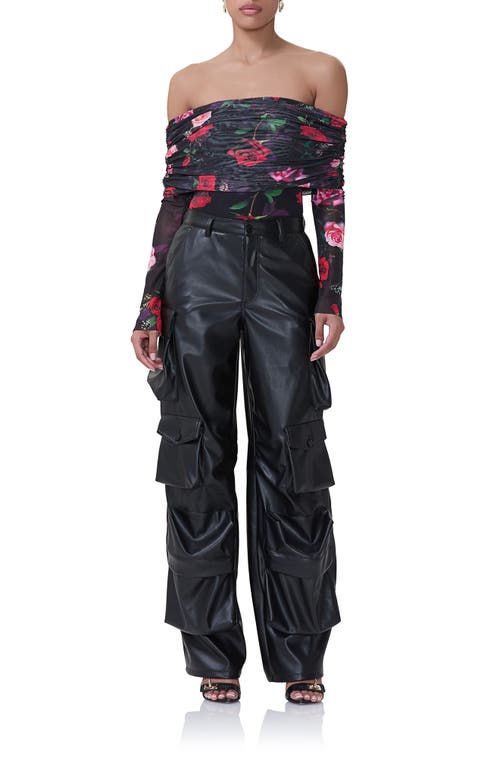 AFRM AFRM PARKER FAUX LEATHER WIDE LEG CARGO PANTS