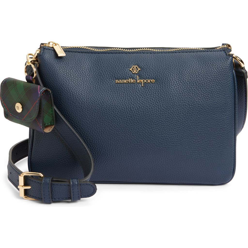 Nanette Lepore Triple Section Crossbody Bag In Midnight Navy ModeSens