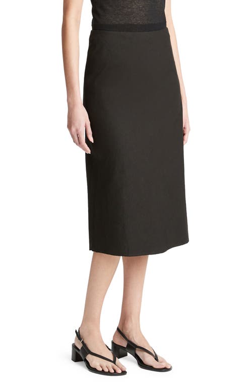 VINCE VINCE EASY LINEN BLEND SLIP SKIRT