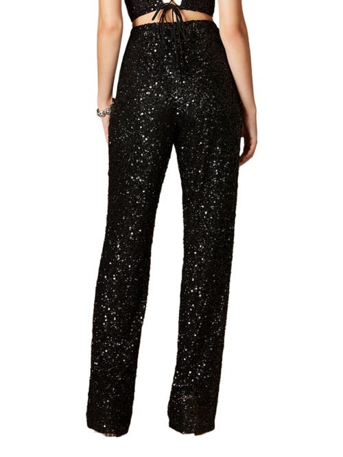 Lara New York Beaded Pants With Pockets In Black