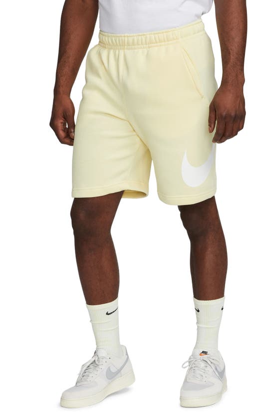 Shop Nike Sportswear Club Shorts In Alabaster/ White/ White