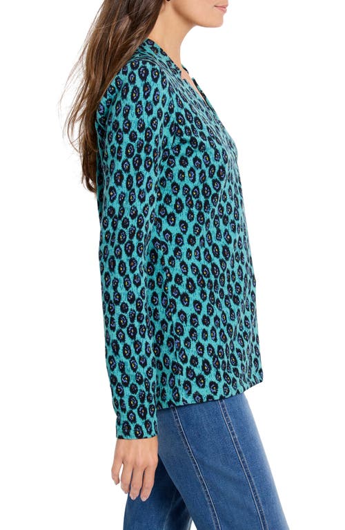 Shop Nic + Zoe Nic+zoe Pebble Blues Top In Aqua Multi