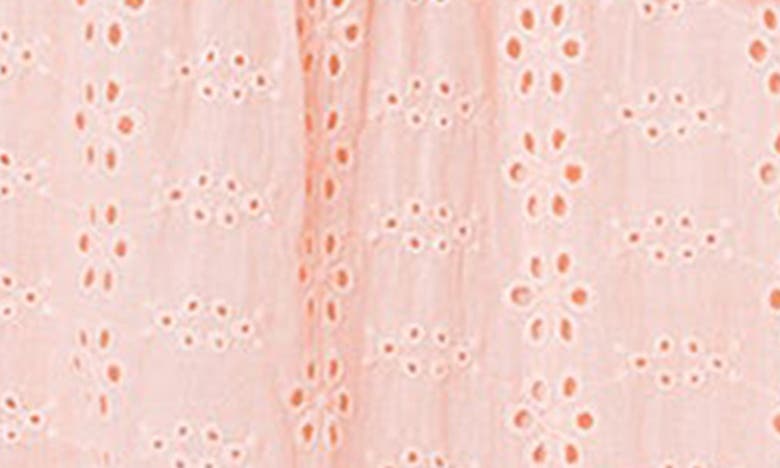 Shop Edikted Tiered Cotton Eyelet Maxi Skirt In Light-pink