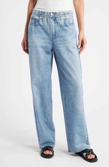 rag & bone Miramar Trompe L'Oeil Wide Leg Jeans | Nordstrom