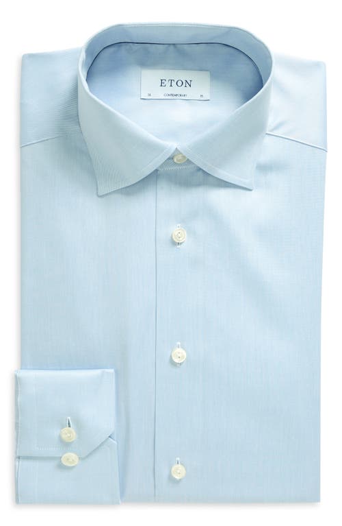 Eton Contemporary Fit Twill Dress Shirt In Blue