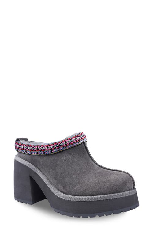 Shop Candies Candie's Leora Platform Clog In Grey Suede