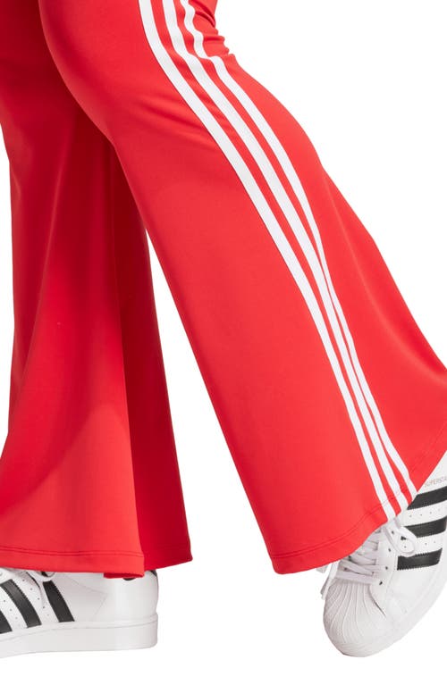 Shop Adidas Originals Adidas Adicolor Flare Leggings In Better Scarlet