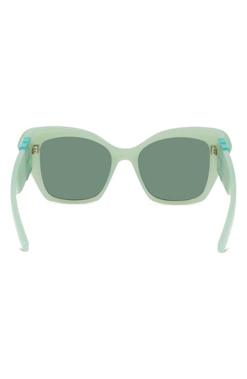 Shop Givenchy Liquid 4g Square Sunglasses In Shiny Light Green/green