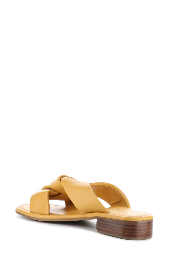 Shop Bos. & Co. Knick Slide Sandal In Mustard Nappa