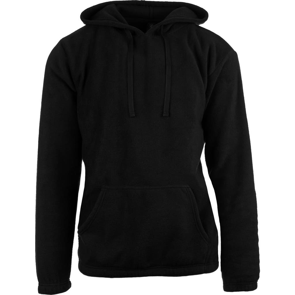 Burnside Comfy Polar Fleece Hoodie In Black