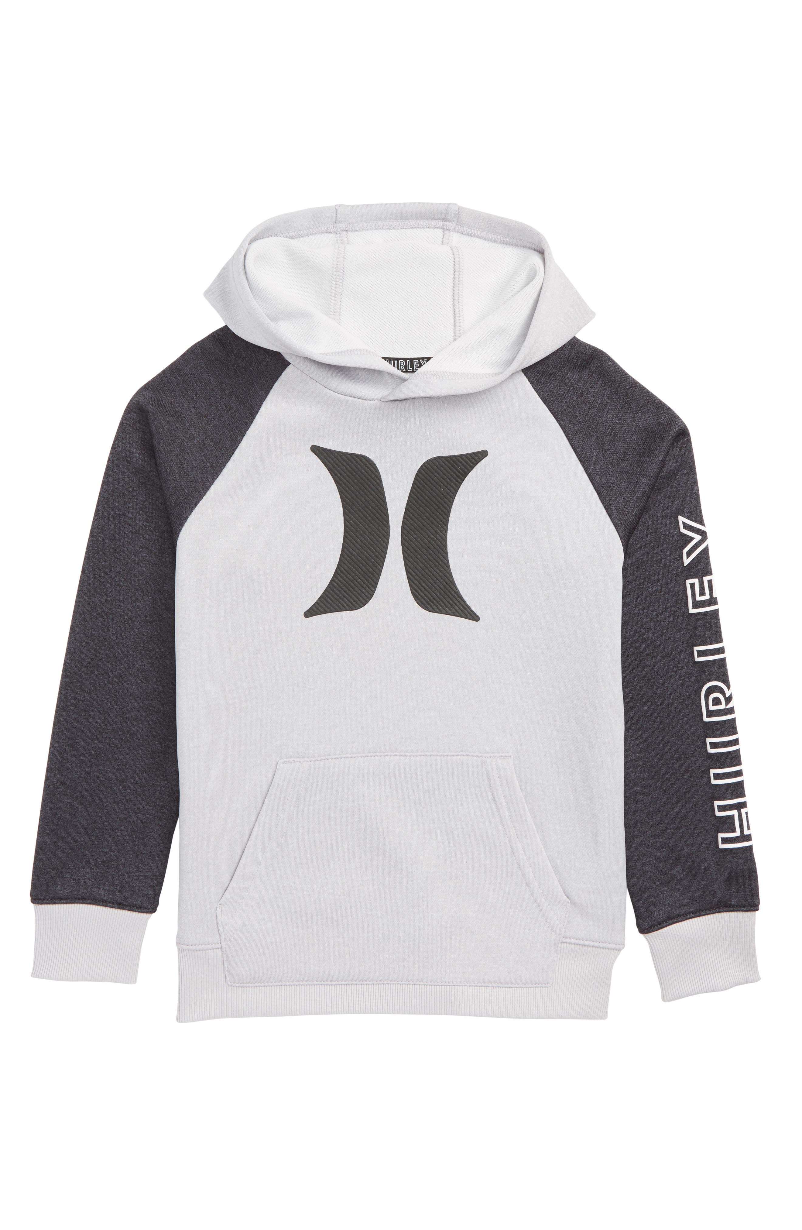 HURLEY long sleeve hoodie shirt little boy boys youth 4 gray and black