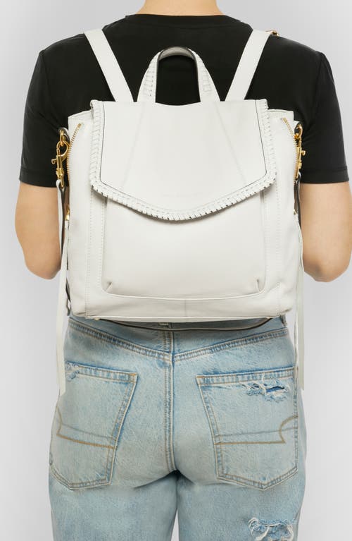 Aimee Kestenberg All For Love Convertible Leather Backpack In Cloud W/shiny Gold