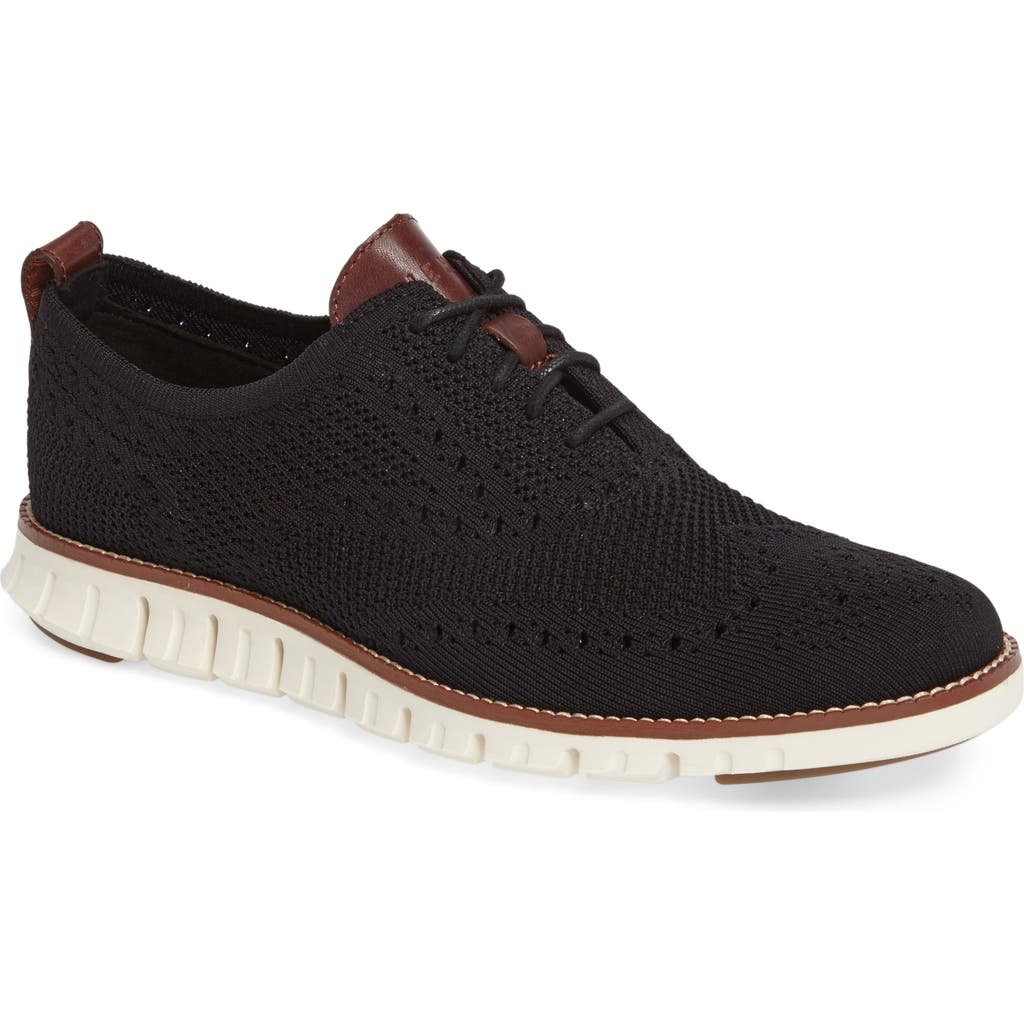 Cole Haan Zerogrand Stitchlite Wing Oxford In Black/ivory