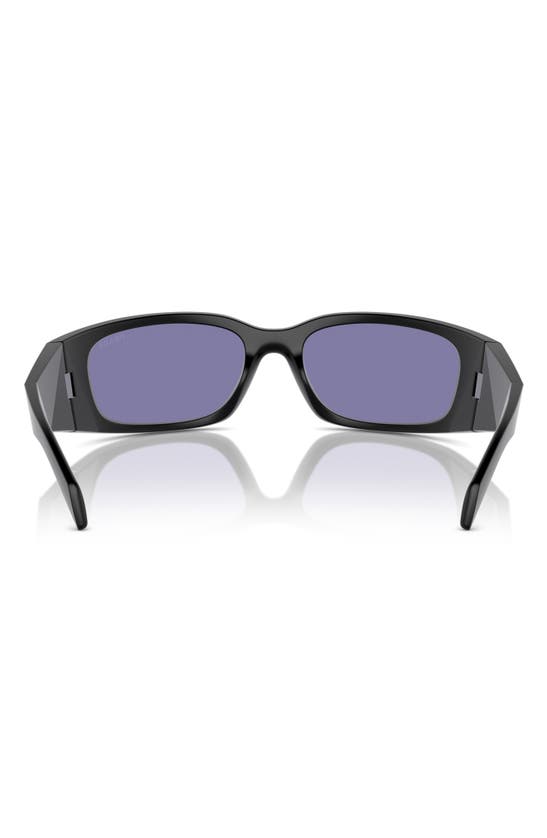 Prada 60mm Butterfly Polarized Sunglasses In Matte Black