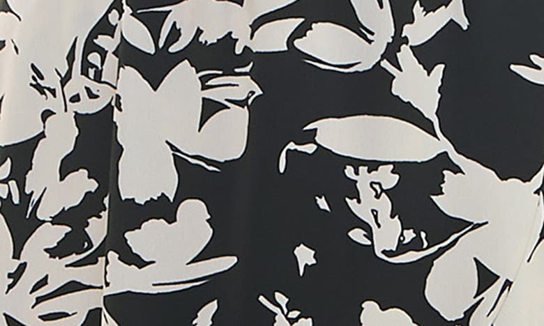 Shop Socialite Print Flutter Sleeve Dress In Black Floral